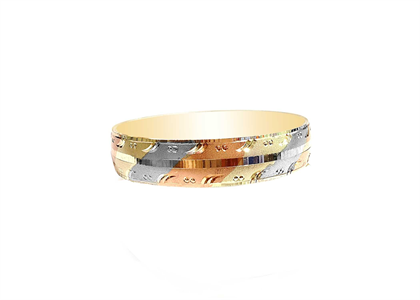 3 Tone Plated | Diamond Cut Bangles